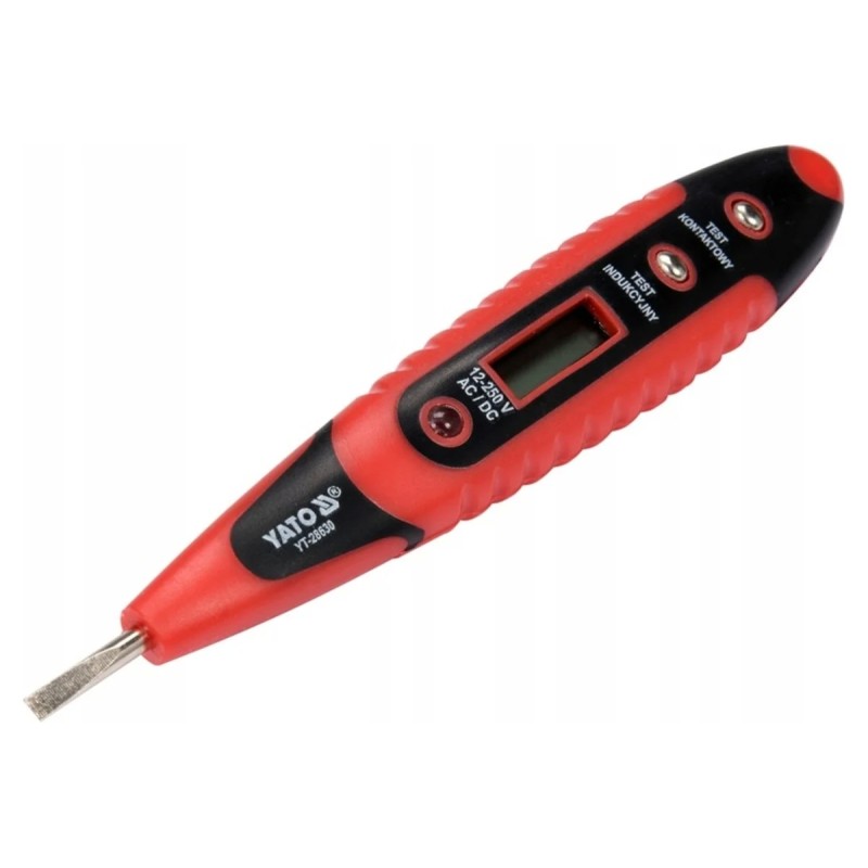Отвертка индикатор цифровая 12-250В YATO YT-28630