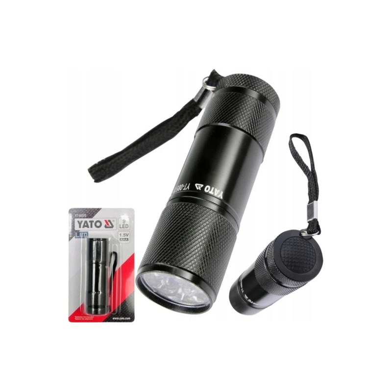 Фонарь мини алюминий 9 LED YATO YT-08570