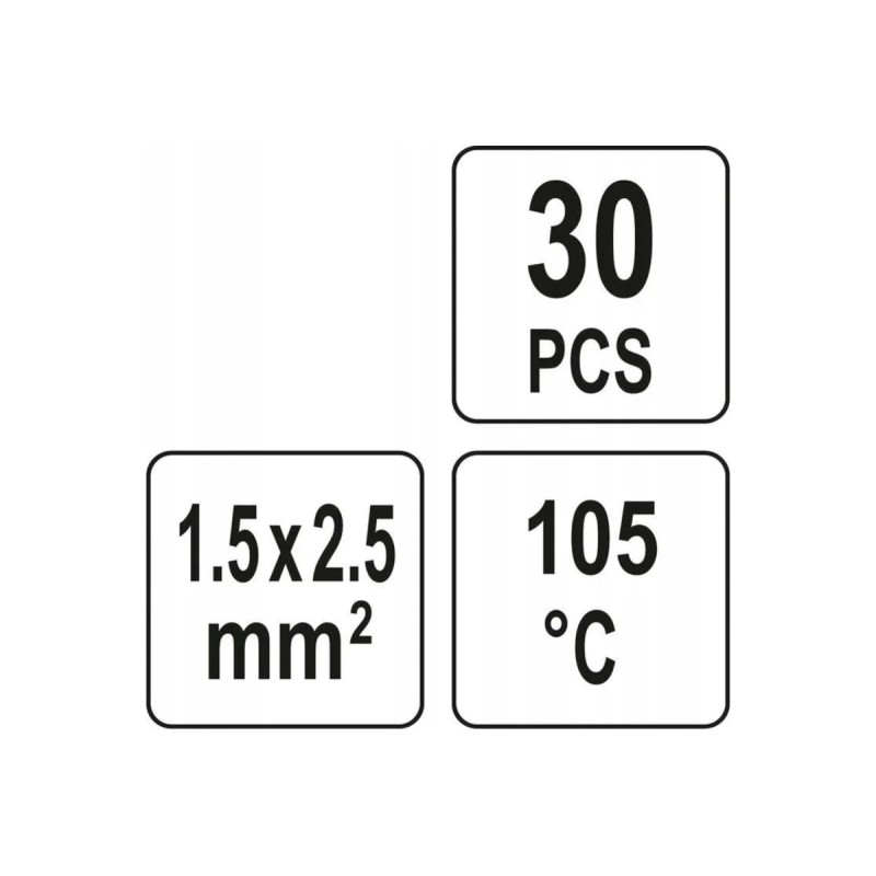 Термоусаживаемая гильза с оловом 1,5-2,5 мм2 30шт  YATO YT-81442