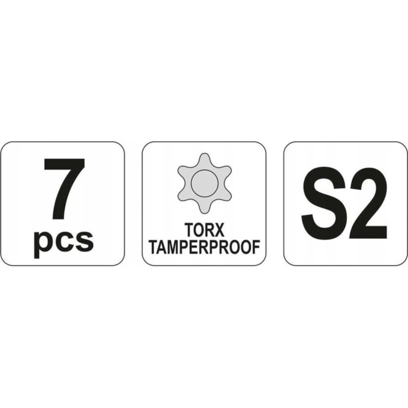 Набор ключей "ТОRХ TAMPER PROOF" Т9-Т30 CrV, 7шт  YATO YT-0562
