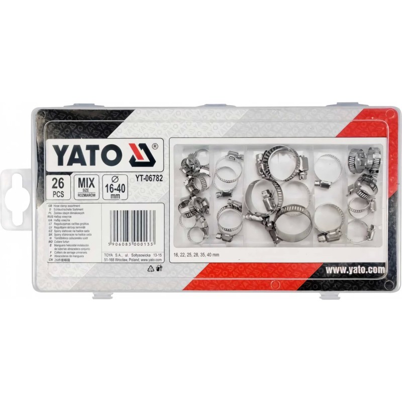 Набор хомутов 26 пр YATO YT-06782