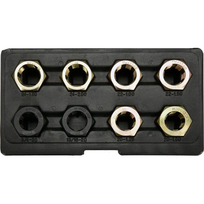 Haбop инcтpyмeнтoв для вoccтaнoвлeния peзьбы ocи ШPУCa 8пр YATO YT-17695