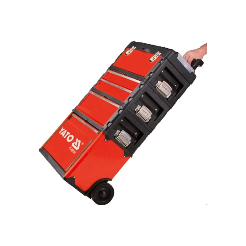 Тележка инструментальная 3 секции, 4 ящика YATO YT-09101