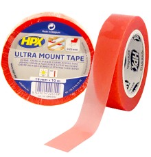 Лента монтажная ультратонкая HPX Ultra Mount для максимального прилегания, 19 мм x 10 м, прозрачная