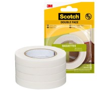 Лента монтажная двусторонняя клейкая Scotch 914140 влагостойкая для отделки, 10мм х 2м, 4 рул./уп.