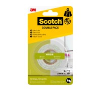 Лента клейкая монтажная влагостойкая для зеркал Scotch 4492-1915FGN, 19мм х 1,5м