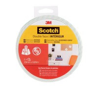 Лента монтажная двусторонняя клейкая Scotch® для внутренних работ, 19мм х 8,89м