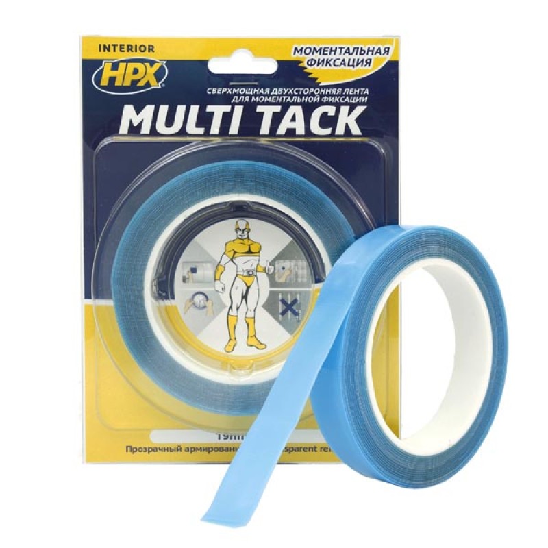 Лента двухсторонняя MULTI TACK 19мм х 5м прозрачная