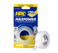 Лента двухсторонняя MAXPOWER 19мм х 2м прозрачная (блистер)