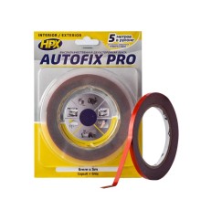 Лента автомобильная двусторонняя HPX AF0605, Autofix Pro, акриловая, 6 мм х 5 м, серая