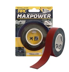 Лента двухсторонняя MAXPOWER 19мм х 2м черная
