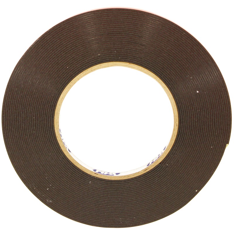 Акриловая автомобильная двухсторонняя лента повышенной прочности 6мм x 10м, черная