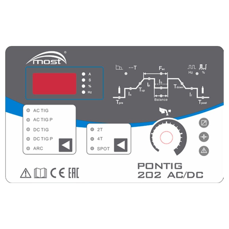 Сварочный аппарат TIG MOST PONTIG 202 AC/DC Сварочный аппарат TIG MOST PONTIG 202 AC/DC