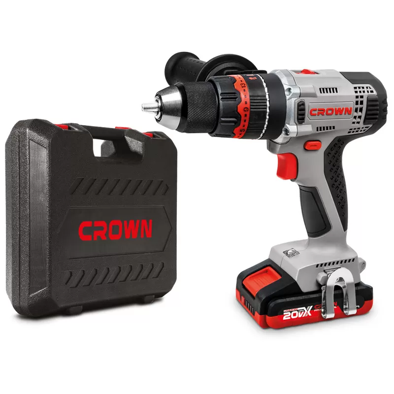 Дрель-шуруповерт ударная аккумуляторная CROWN CT21075HMX-2 BMC, CROWN Дрель-шуруповерт ударная аккумуляторная CROWN CT21075HMX-2 BMC, CROWN