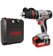 Дрель-шуруповерт ударная аккумуляторная CROWN CT21075HMX-4 BMC