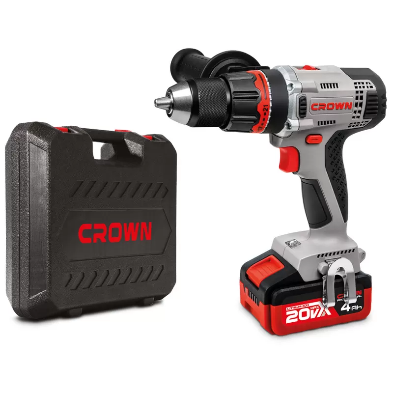 Дрель-шуруповерт аккумуляторная CROWN CT21076HMX-4 BMC, CROWN Дрель-шуруповерт аккумуляторная CROWN CT21076HMX-4 BMC, CROWN