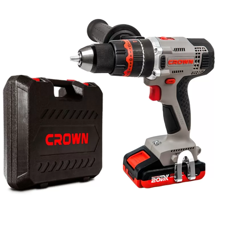 Дрель-шуруповерт ударная аккумуляторная BL CROWN CT21093HMX-2 BMC, CROWN Дрель-шуруповерт ударная аккумуляторная BL CROWN CT21093HMX-2 BMC, CROWN