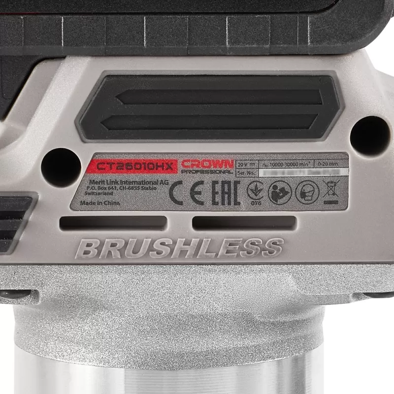 Фрезер аккумуляторный BL CROWN CT26010HX-4 BMC, CROWN Фрезер аккумуляторный BL CROWN CT26010HX-4 BMC, CROWN