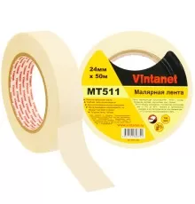 Лента малярная 80°С, MT511 Vintanet, 150 мкм, 24мм х 50м