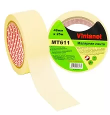 Лента малярная 120°С, MT611 Vintanet, 160 мкм, 48мм х 25м