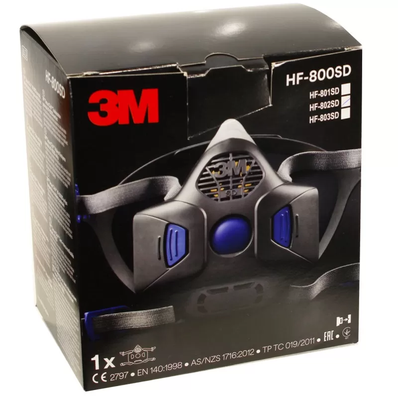 Полумаска 3M™ Secure Click™ HF-802SD, размер средний Полумаска 3M™ Secure Click™ HF-802SD, размер средний