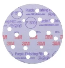 Круг абразивный, полировальный , 15 отверст., Р1500, 150 мм,3M™ Hookit™ 260L Purple