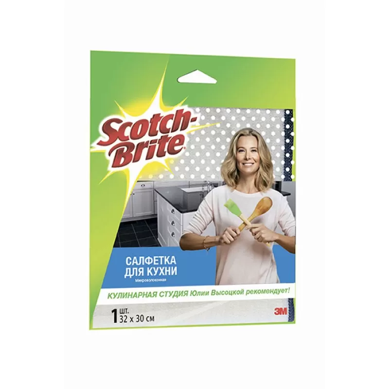 Салфетка Scotch-Brite® Микроволоконная для кухни, 30 см х 32 см, 1 шт./упак. Салфетка Scotch-Brite® Микроволоконная для кухни, 30 см х 32 см, 1 шт./упак.