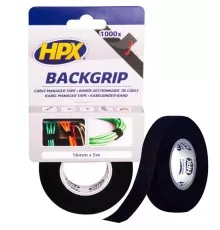 Лента-липучка для бандажа кабелей BACKGRIP 16мм х 1,25мм х 5м черная