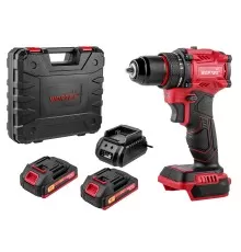 Аккумуляторная дрель-шуруповерт WORTEX LX BD 1815-1 Li 18В, 45 Нм, 2*1.5 Ач, патрон 10 мм, бесщёт.
