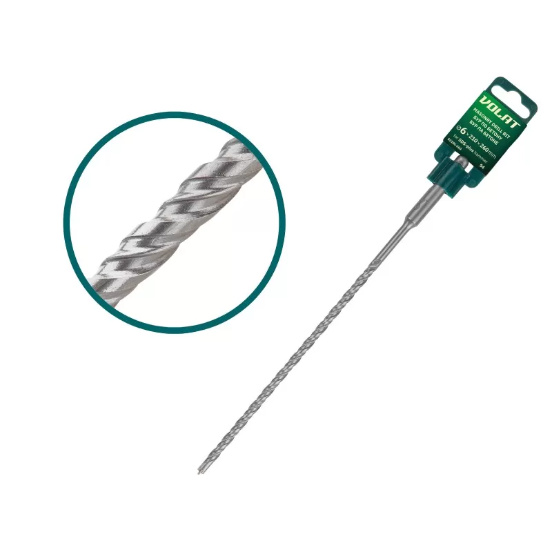6х210х260 мм бур (сверло) SDS-plus S4 ВОЛАТ 6х210х260 мм бур (сверло) SDS-plus S4 ВОЛАТ