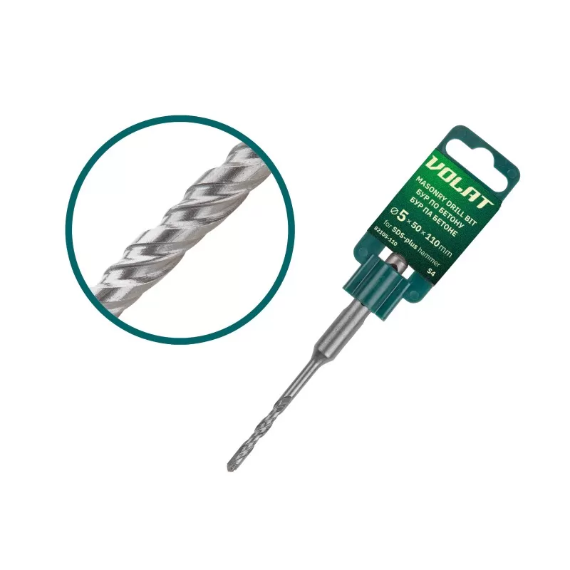 5х50х110 мм бур (сверло) SDS-plus S4 ВОЛАТ 5х50х110 мм бур (сверло) SDS-plus S4 ВОЛАТ