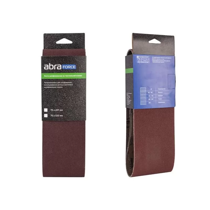 Шлифлента 75х533 P150 ткань 3 шт. ABRAforce Шлифлента 75х533 P150 ткань 3 шт. ABRAforce