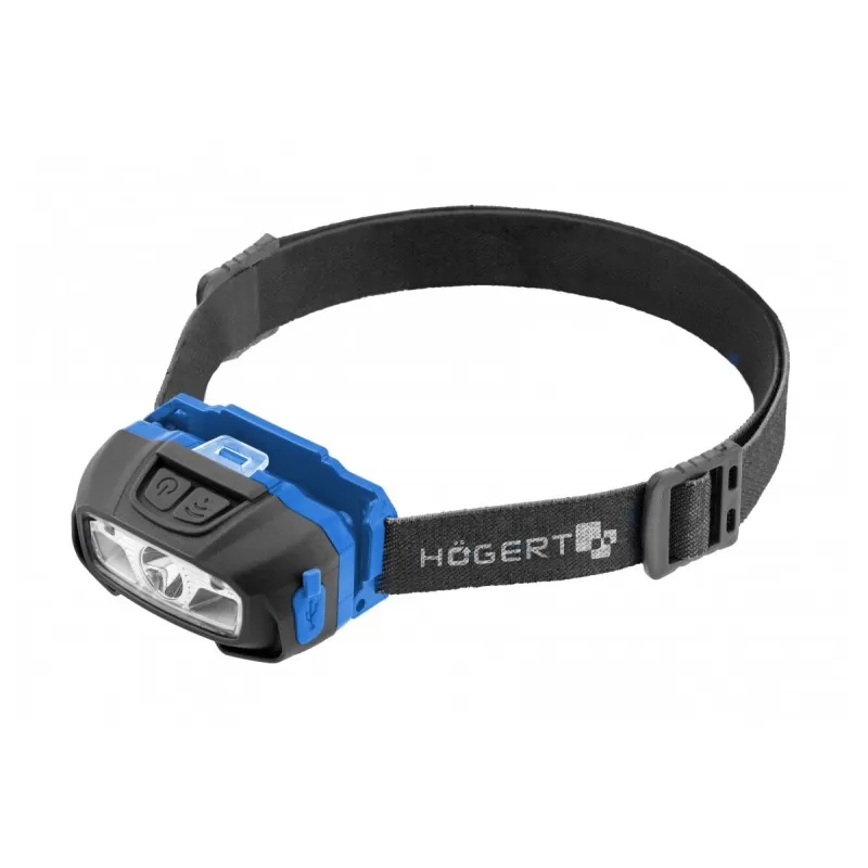 Налобный фонарь с датчиком движения USB, 6 функций, HT1E421, HOEGERT Налобный фонарь с датчиком движения USB, 6 функций, HT1E421, HOEGERT