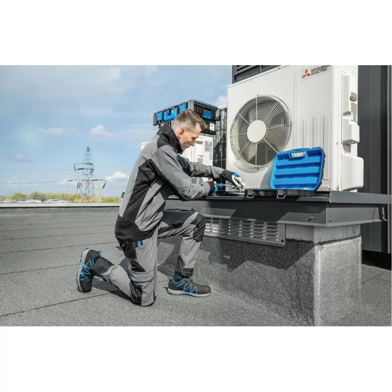 TAUBER Брюки рабочие 4-way stretch темно-серые S (48), HT5K812-S, HOEGERT TAUBER Брюки рабочие 4-way stretch темно-серые S (48), HT5K812-S, HOEGERT
