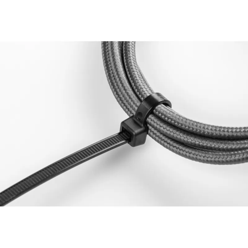 Нейлоновые стяжки 3,6 x 200 мм, 100 шт., черные, HT2C706, HOEGERT