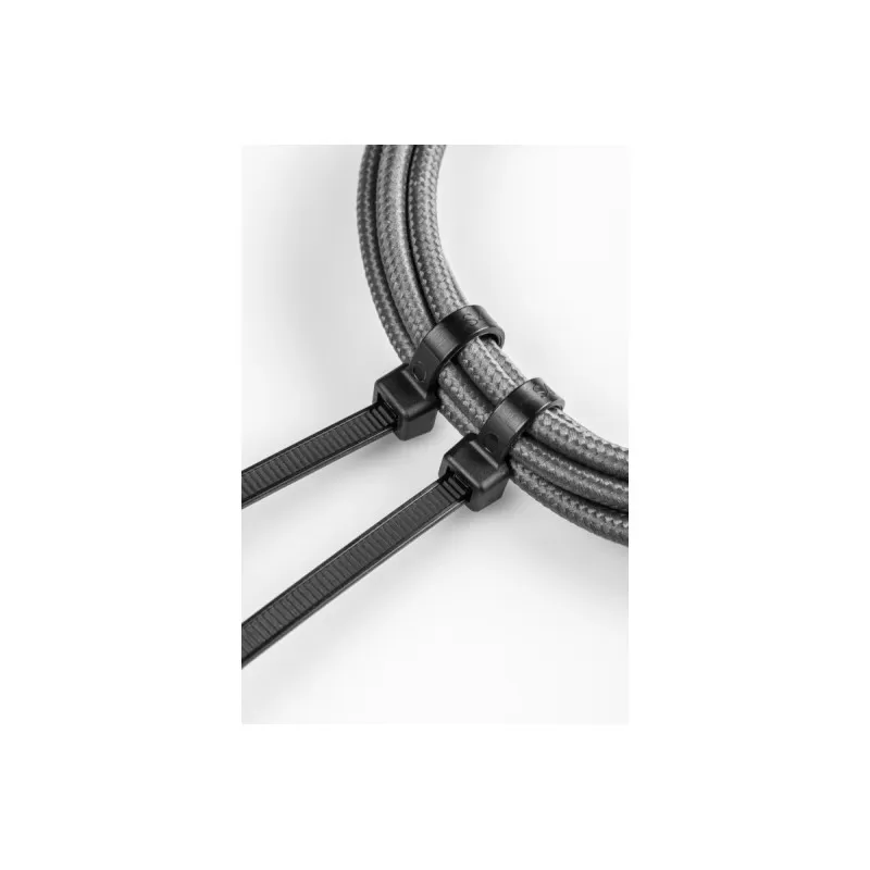 Нейлоновые стяжки 3,6 x 200 мм, 100 шт., черные, HT2C706, HOEGERT