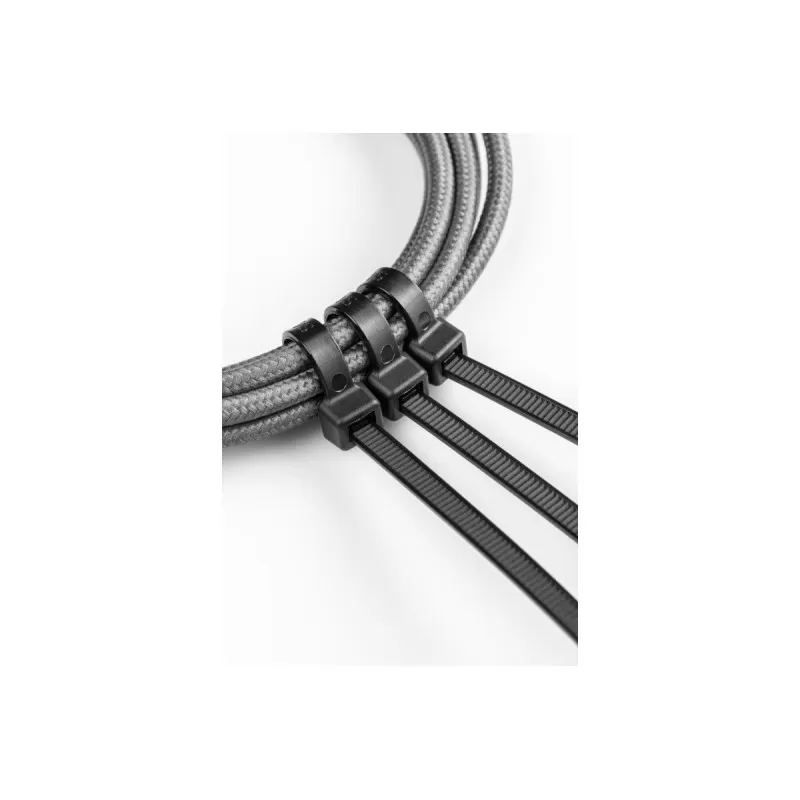 Нейлоновые стяжки 3,6 x 200 мм, 100 шт., черные, HT2C706, HOEGERT