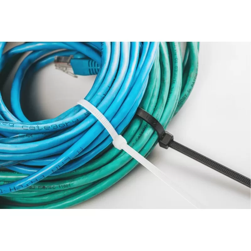 Нейлоновые стяжки 3,6 x 140 мм, 100 шт., белые, HT2C721, HOEGERT