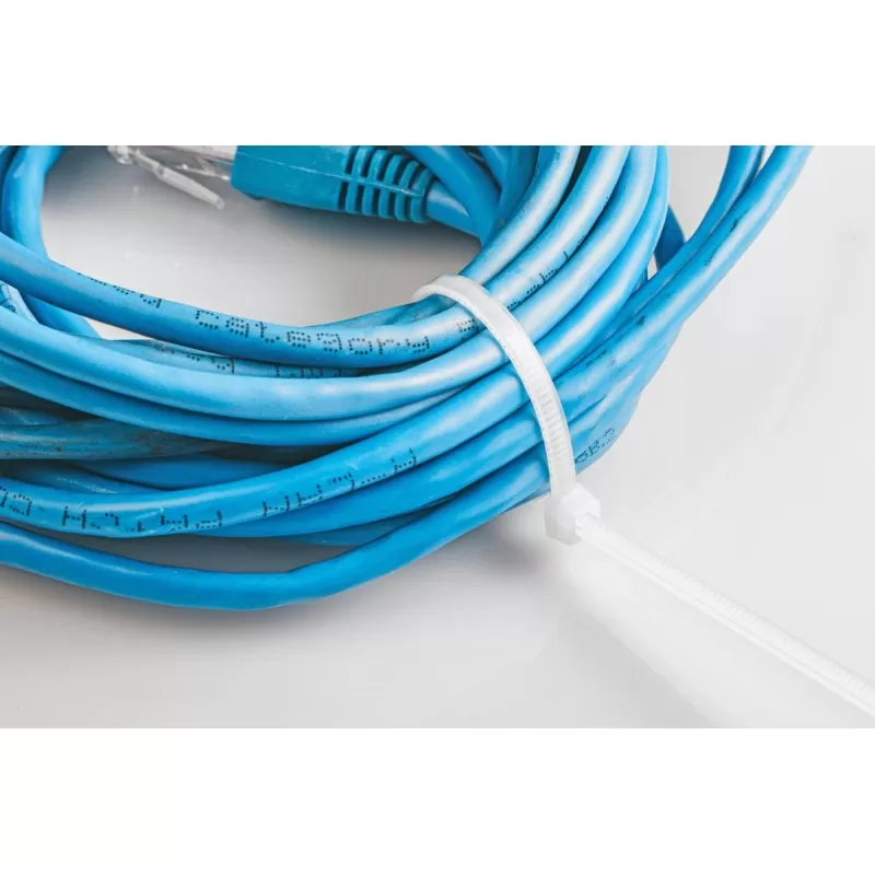 Нейлоновые стяжки 3,6 x 140 мм, 100 шт., белые, HT2C721, HOEGERT