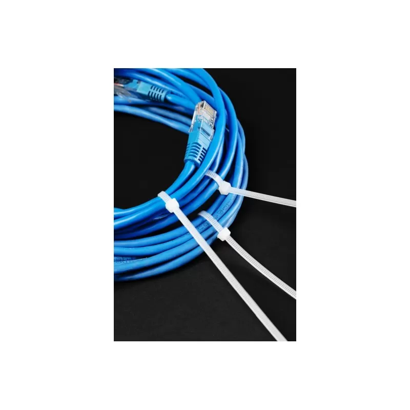 Нейлоновые стяжки 3,6 x 140 мм, 100 шт., белые, HT2C721, HOEGERT