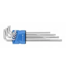 Набор Г-образных экстра длинных ключей TORX S2,, 9 шт., HT1W831, HOEGERT 