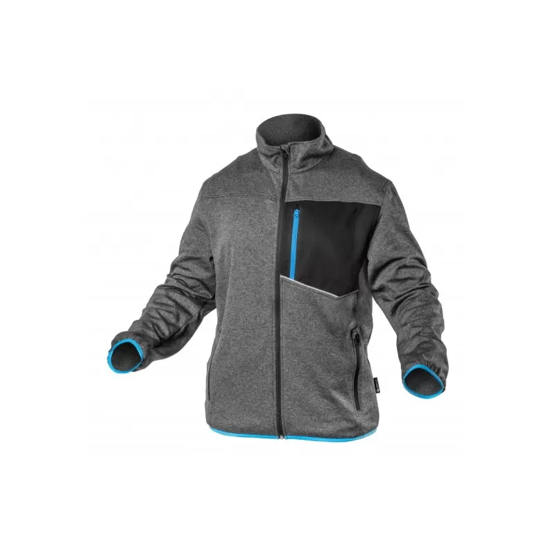 NISTER Толстовка рабочая серый меланж/синяя 2XL (56), HT5K900-2XL, HOEGERT