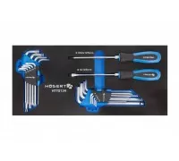 Набор отверток, ключи HEX и TORX 20 шт., ложемент EVA, HT7G134, HOEGERT 