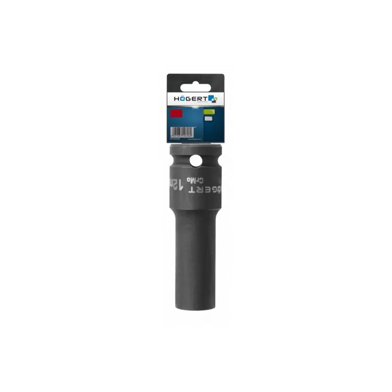 Головка торцевая ударная глубокая шестигранная 1/2", 23 мм, DIN 3121, CrMo, HT4R023, HOEGERT Головка торцевая ударная глубокая шестигранная 1/2", 23 мм, DIN 3121, CrMo, HT4R023, HOEGERT