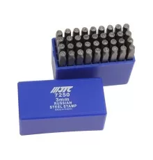 Клейма буквенные кириллица 3мм (HRC 60+-2град. DIN 1451) JTC