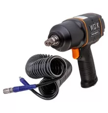 Пневматический ударный гайковерт со спиральным шлангом 1/2" WDK-20440H10