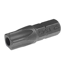 Бита TORX TS45Hх25мм 1/4" 5-ти гранная с отверстием JTC