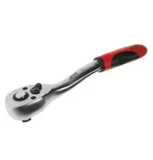 Ключ трещотка 3/8" 72 зуба 205мм изогнутая JTC