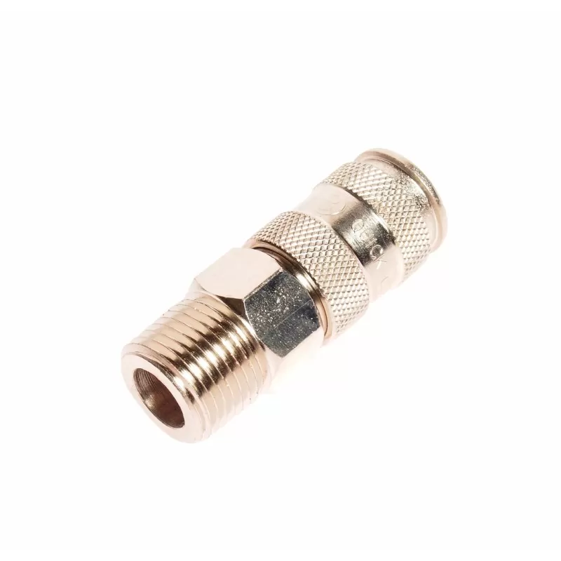 Переходник для компрессора M1/2" быстросъемный с клапаном наружная резьба JTC