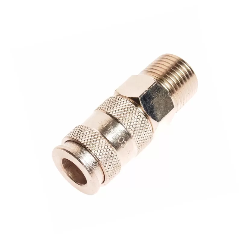 Переходник для компрессора M1/2" быстросъемный с клапаном наружная резьба JTC